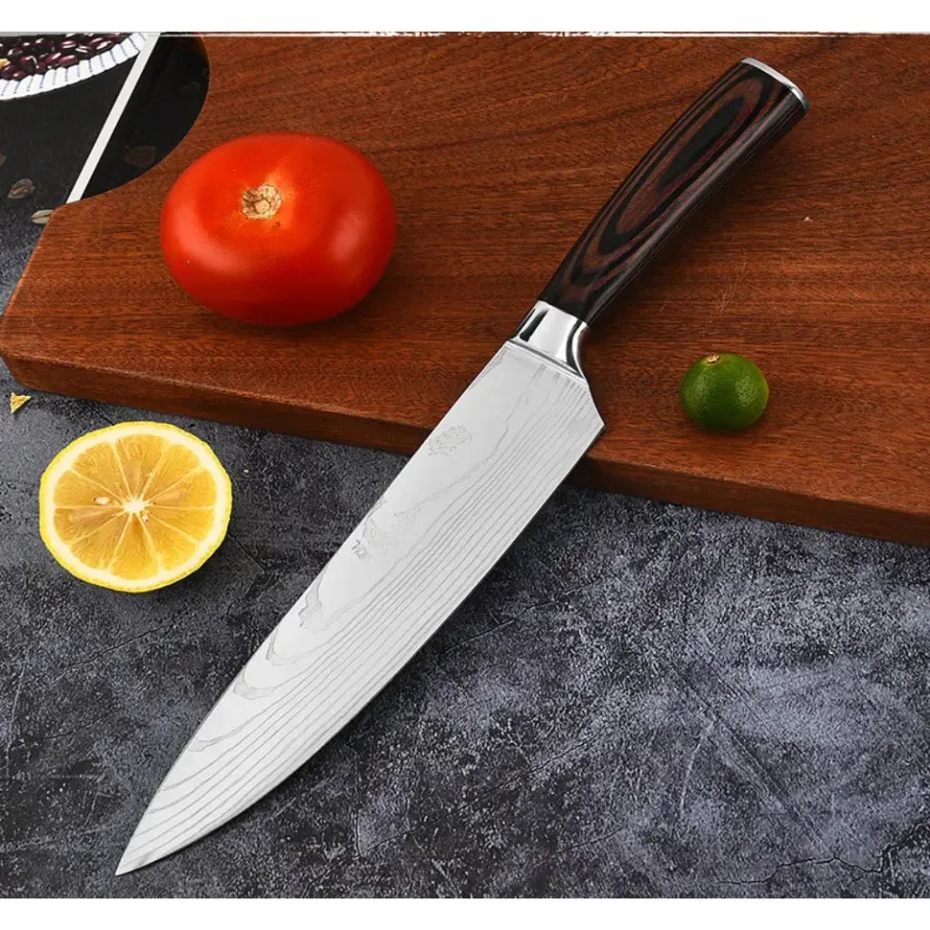 Faca do Chef Xituo™ – Corte Profissional 8" em Aço Inox Premium