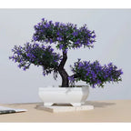 Bonsai Decorativo com Vaso Branco – 25cm | Toque de Paz para Seu Ambiente