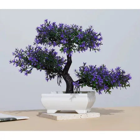 Bonsai Decorativo com Vaso Branco – 25cm | Toque de Paz para Seu Ambiente