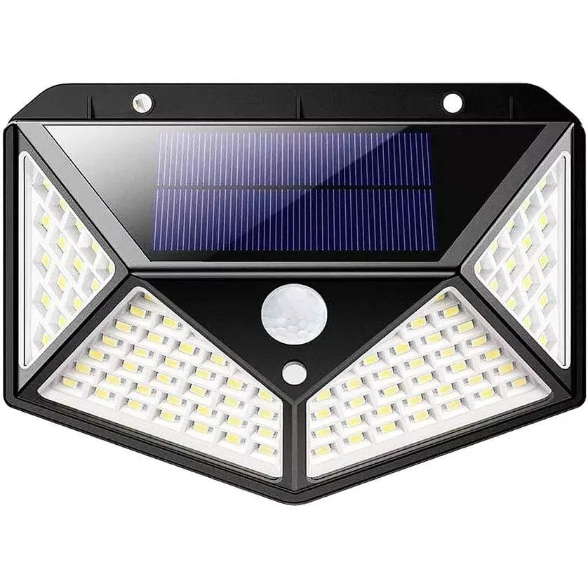 LUMINÁRIA SOLAR 100 LEDS COM SENSOR DE MOVIMENTO