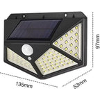 LUMINÁRIA SOLAR 100 LEDS COM SENSOR DE MOVIMENTO