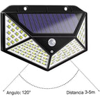 LUMINÁRIA SOLAR 100 LEDS COM SENSOR DE MOVIMENTO