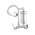 Torneira de parede com filtro purificador e cano flexível em inox para cozinha moderna