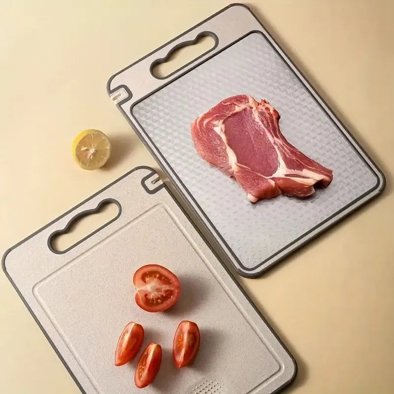 Tábua Antibacteriana Inox com Afiador Dupla Face