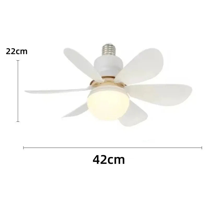 Ventilador de Teto 2 em 1 com Luminária LED e Controle Remoto