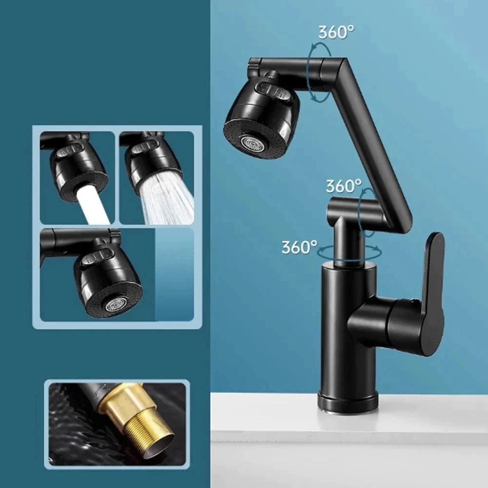 Torneira de Pia Giratória 1080° com Água Quente e Fria