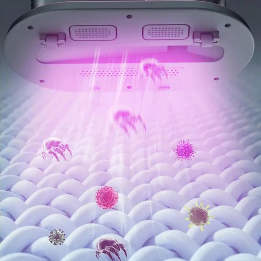 Aspirador Portátil Antiácaro com Luz UV – Elimine Germes e Alergias