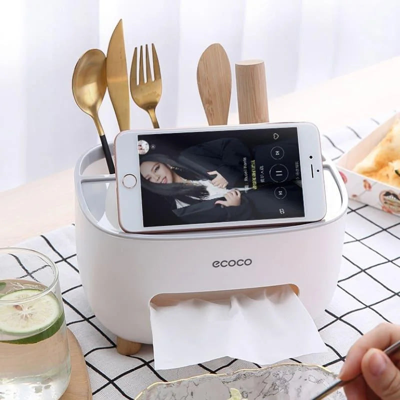 Dispenser Multifuncional Porta Lenço e Papel