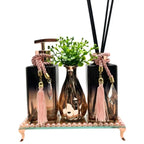 Kit Lavabo Super Luxo Rose com Aromatizador e Vaso Decorativo