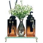 Kit Lavabo Super Luxo Rose com Aromatizador e Vaso Decorativo