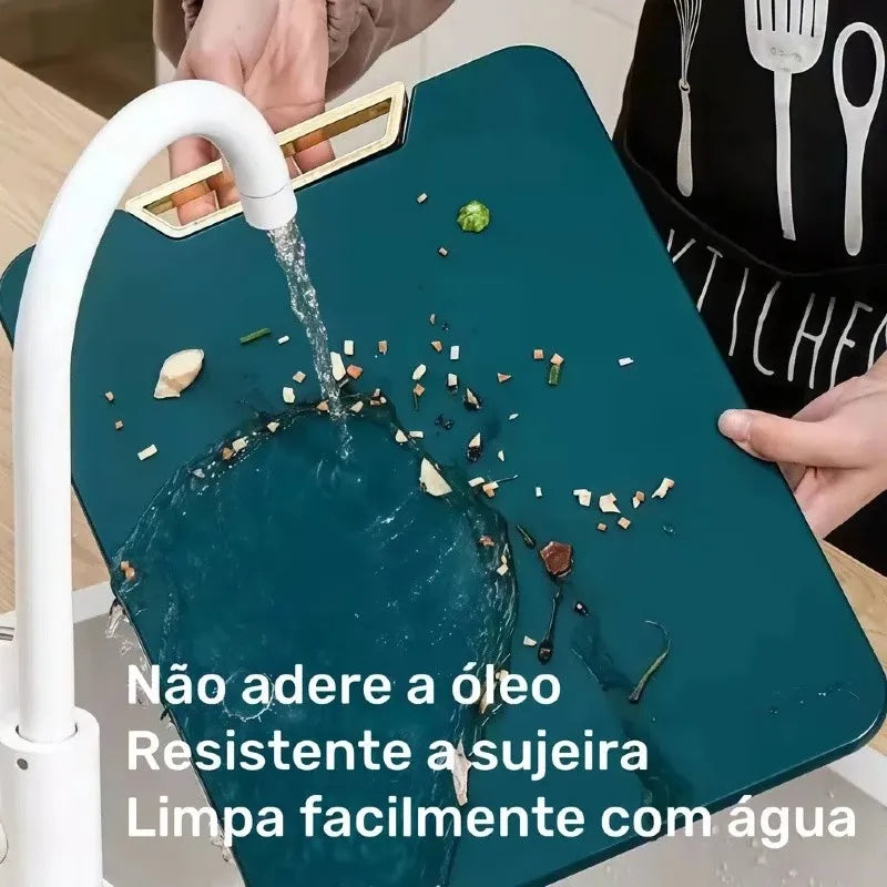 Tábua de Corte Reversível com Alça Antiderrapante