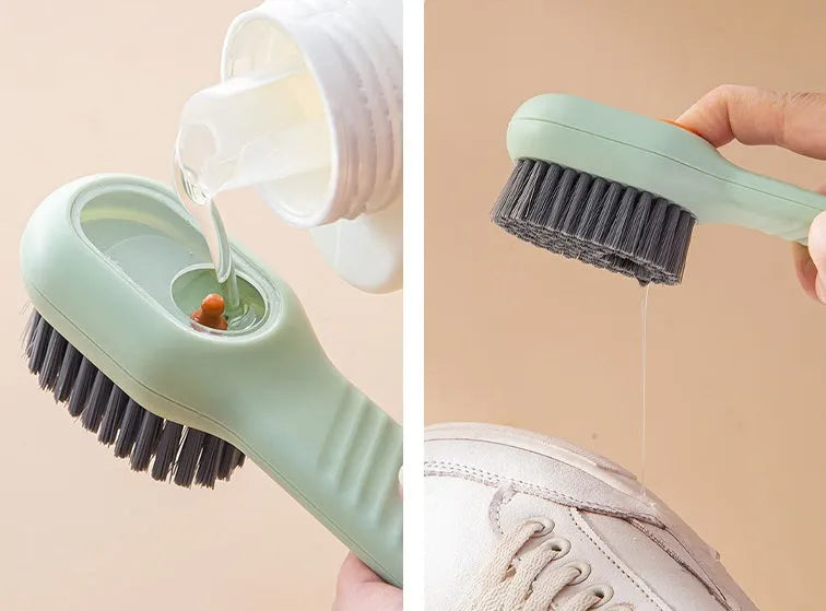 Escova com Dispenser de Sabão para Tênis e Sapatos - Limpeza Prática e Eficiente - Decora Byte