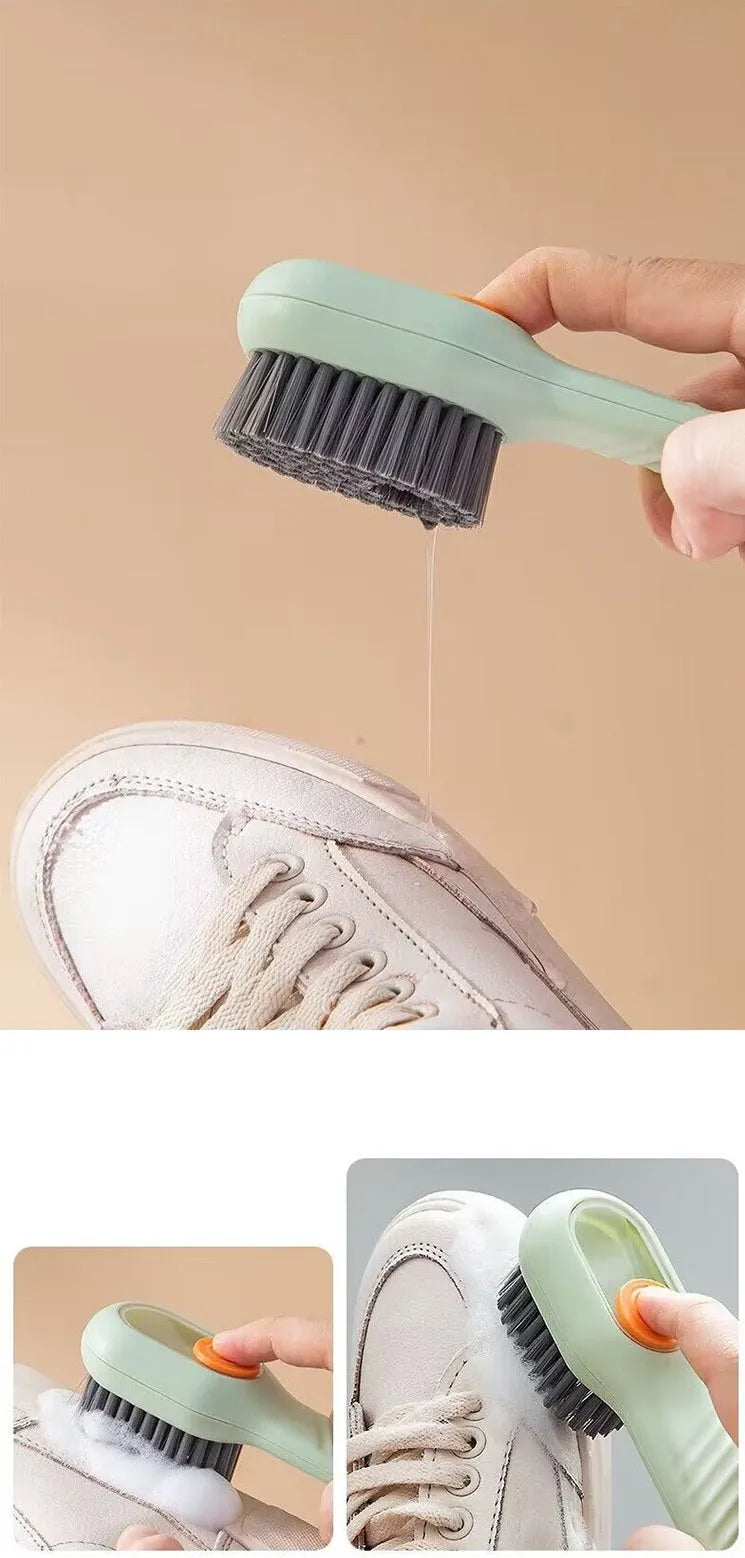Escova com Dispenser de Sabão para Tênis e Sapatos - Limpeza Prática e Eficiente - Decora Byte