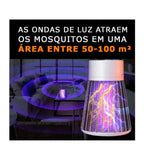 Lâmpada Mata Mosquitos Ultravioleta - Elimina Pernilongos e Mosquitos com Luz UV, Silenciosa e Atóxica - Decora Byte