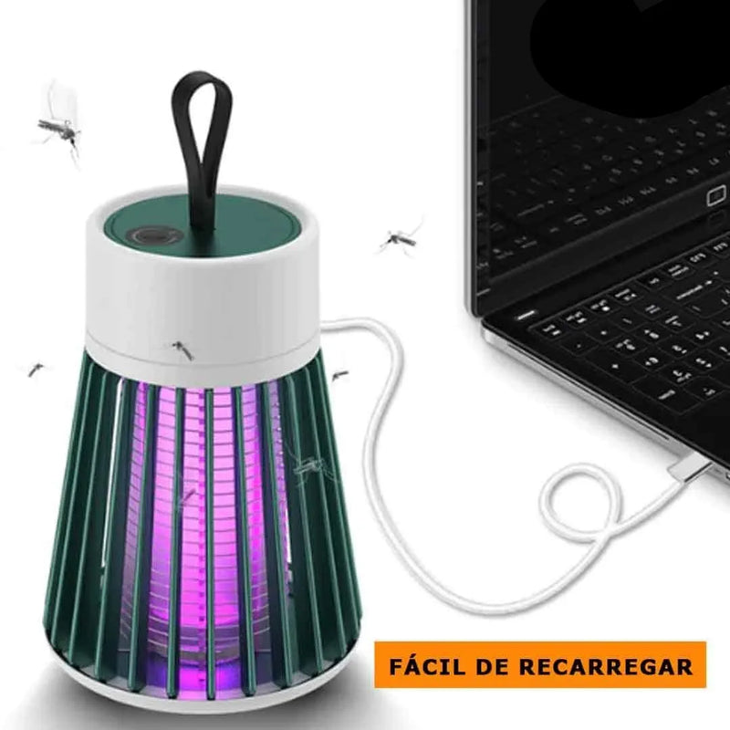 Lâmpada Mata Mosquitos Ultravioleta - Elimina Pernilongos e Mosquitos com Luz UV, Silenciosa e Atóxica - Decora Byte