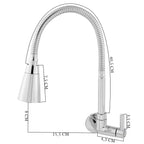 Torneira Gourmet Flexível Inox Cromada com Jato Duplo – FlexShine Pro 1/2"