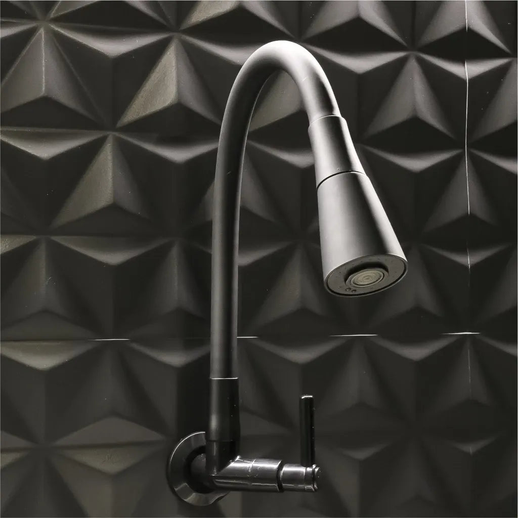 Torneira Gourmet Flexível Black Matte com Jato Duplo – BlackFlex Pro 1/2"