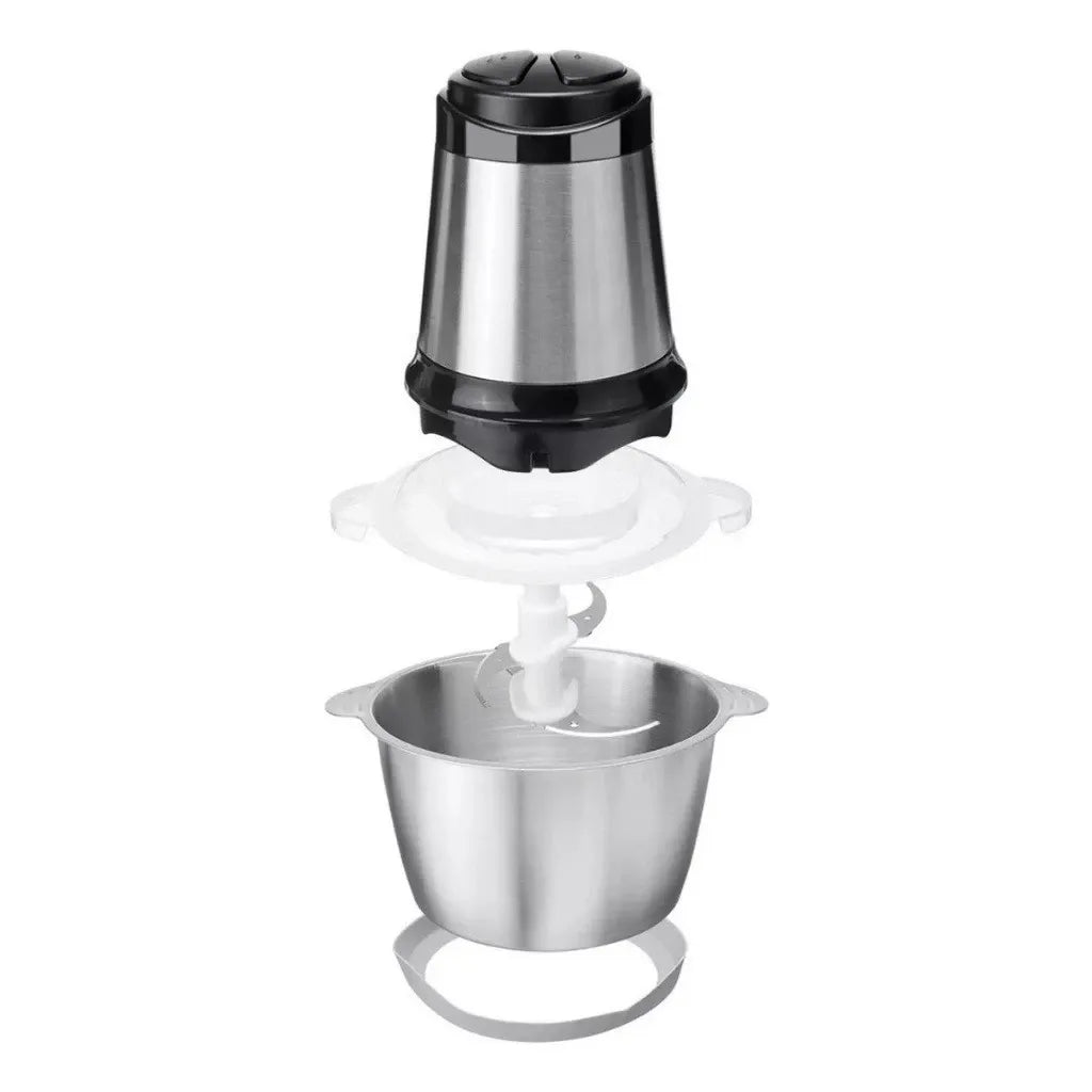 Triturador Elétrico de Alimentos 3L Inox – Processador Potente 850W com 4 Lâminas