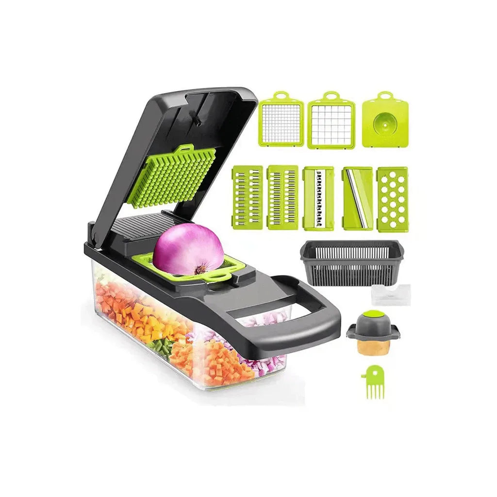 Cortador Multifuncional ByteChef 16 em 1 - Pica, Rala, Fatia, Tritura com Segurança e Precisão - Decora Byte