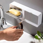 Saboneteira Dupla Sem Furos com Drenagem Inteligente