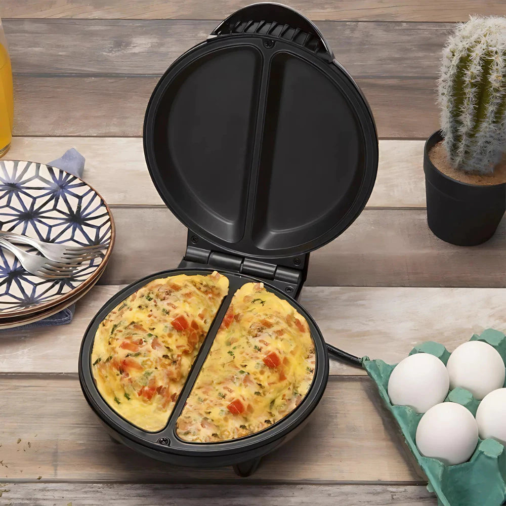 Omeleteira Elétrica – Prepare Omeletes, Panquecas e Tapiocas Perfeitas em Minutos | Decora Byte