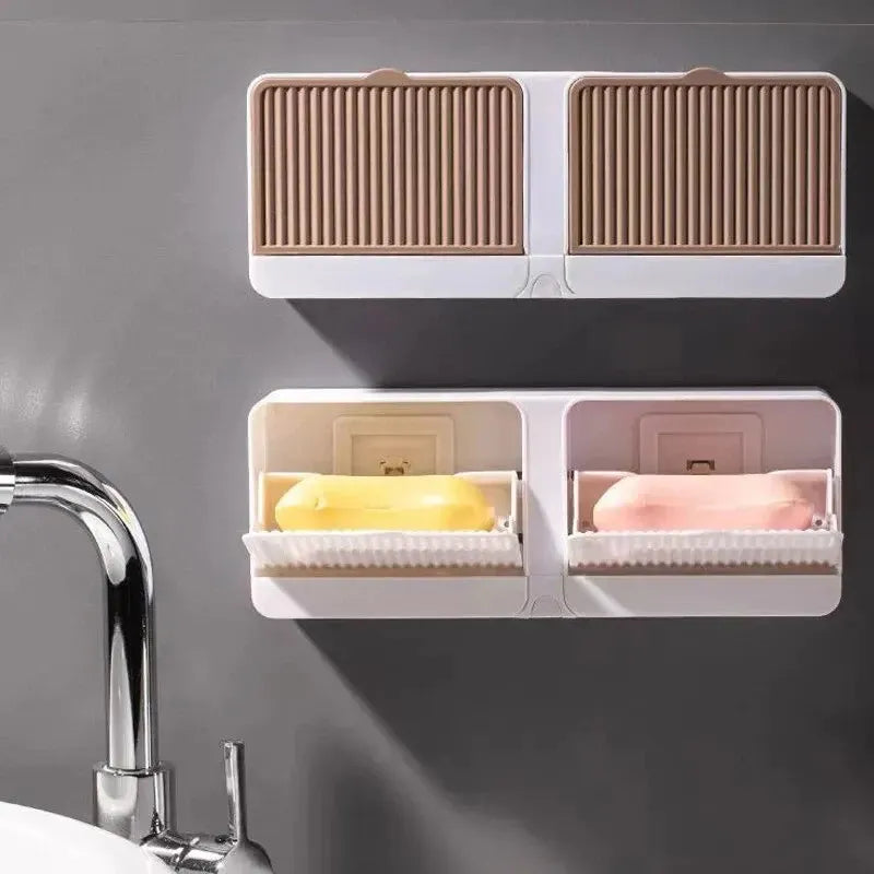 Saboneteira Dupla Sem Furos com Drenagem Inteligente