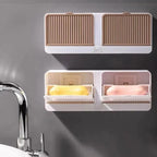 Saboneteira Dupla Sem Furos com Drenagem Inteligente