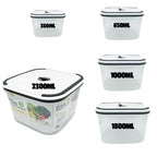 Kit de 5 Potes Herméticos com Vedação a Vácuo – Organização e Frescor Garantidos!