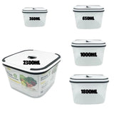 Kit de 5 Potes Herméticos com Vedação a Vácuo – Organização e Frescor Garantidos!