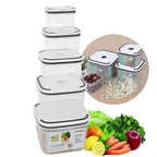 Kit de 5 Potes Herméticos com Vedação a Vácuo – Organização e Frescor Garantidos!