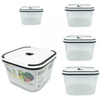 Kit de 5 Potes Herméticos com Vedação a Vácuo – Organização e Frescor Garantidos!