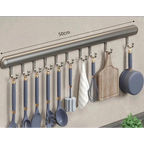 Suporte de Parede Multiuso para Utensílios de Cozinha