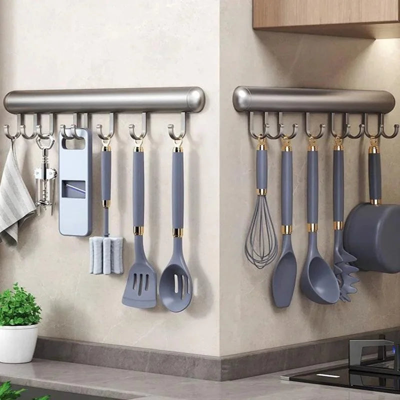 Suporte de Parede Multiuso para Utensílios de Cozinha