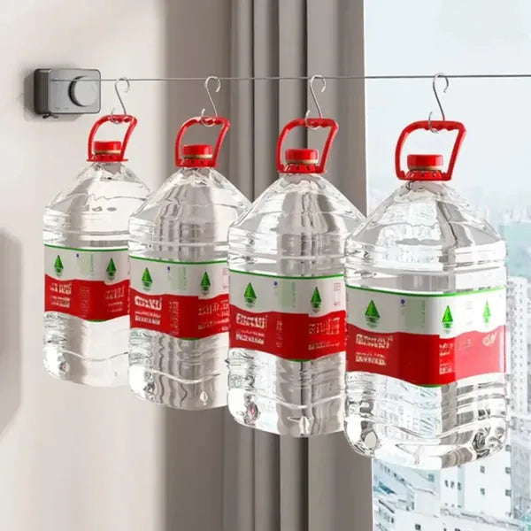 Varal Invisível Retrátil de Aço Inoxidável – 4,2m e Capacidade 20kg