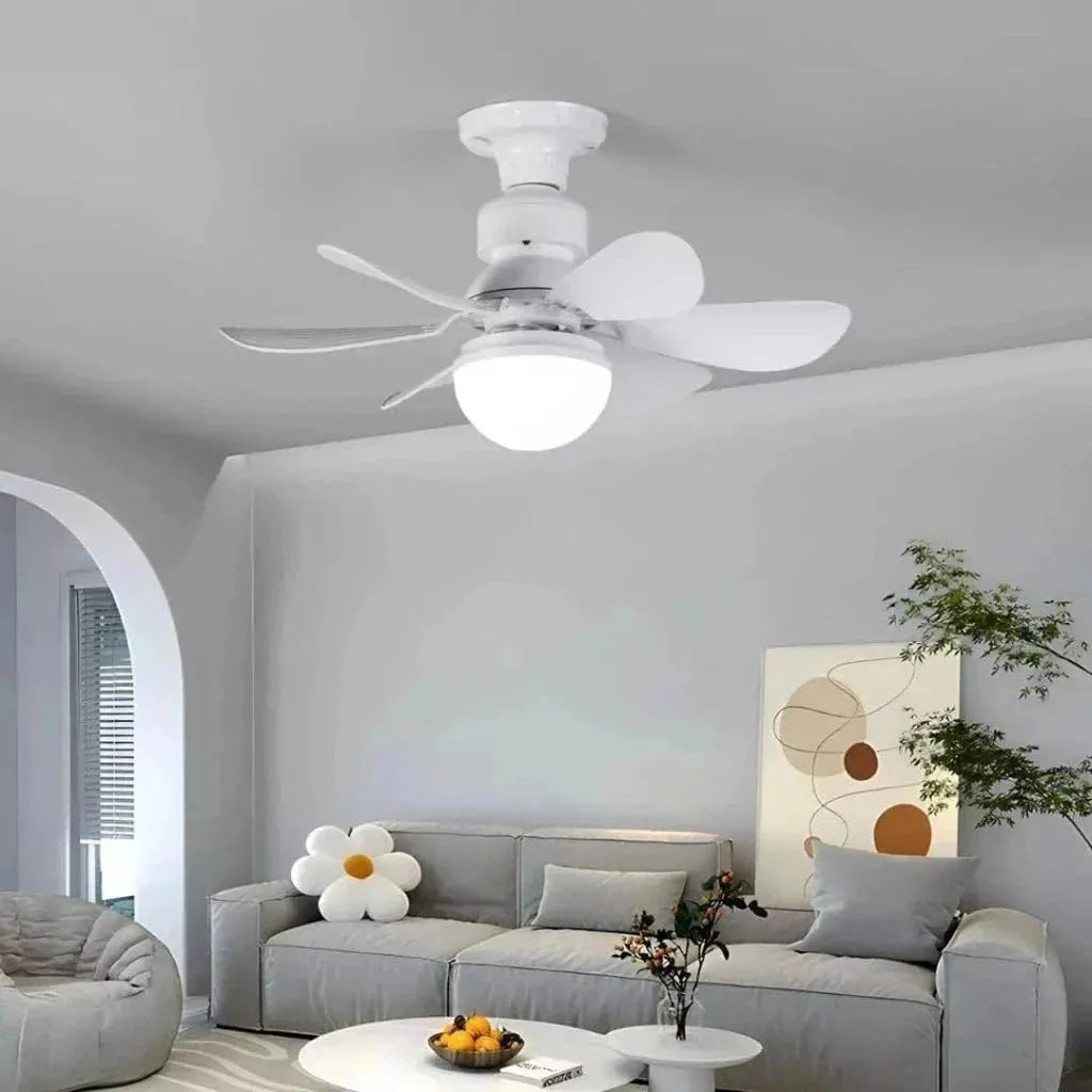 Ventilador de Teto 2 em 1 com Luminária LED e Controle Remoto