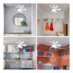 Ventilador de Teto 2 em 1 com Luminária LED e Controle Remoto