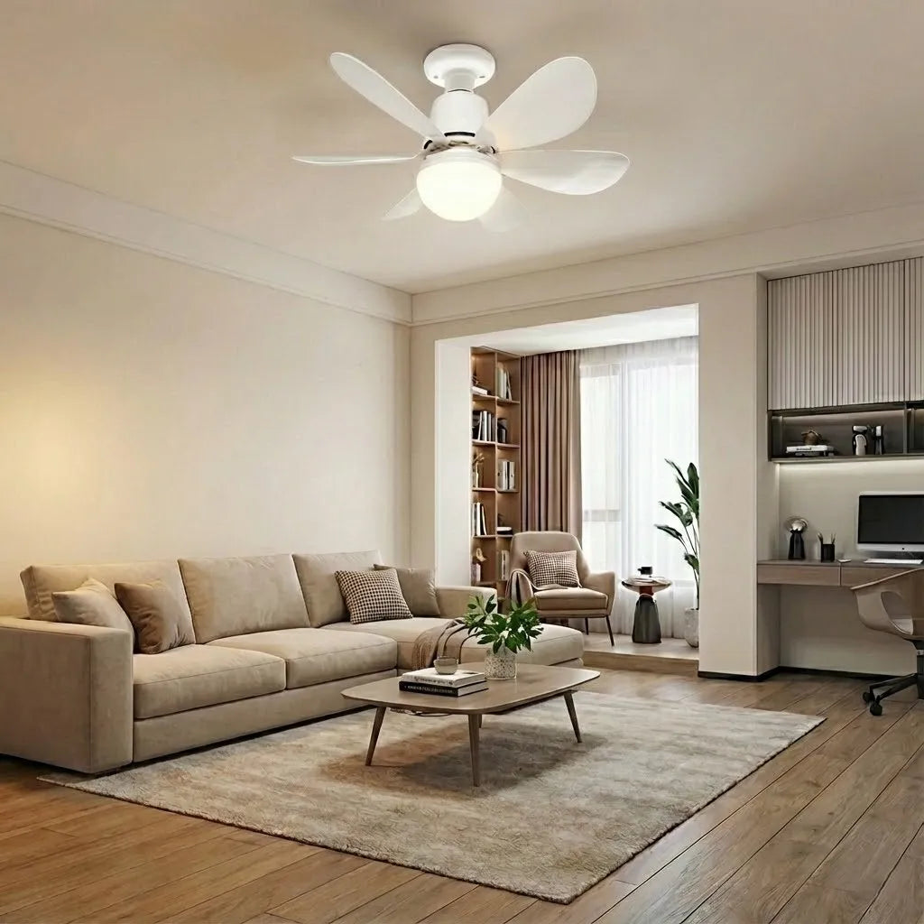 Ventilador de Teto 2 em 1 com Luminária LED e Controle Remoto