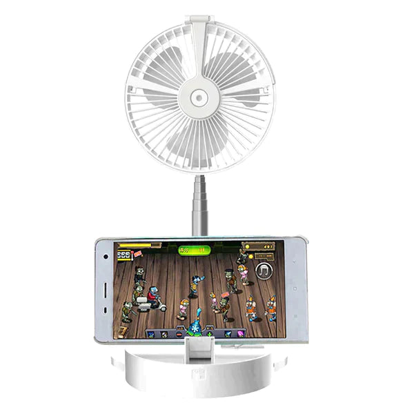 Ventilador Portátil Silencioso e Recarregável com Controle Remoto - Compacto, Dobrável e Econômico - Decora Byte