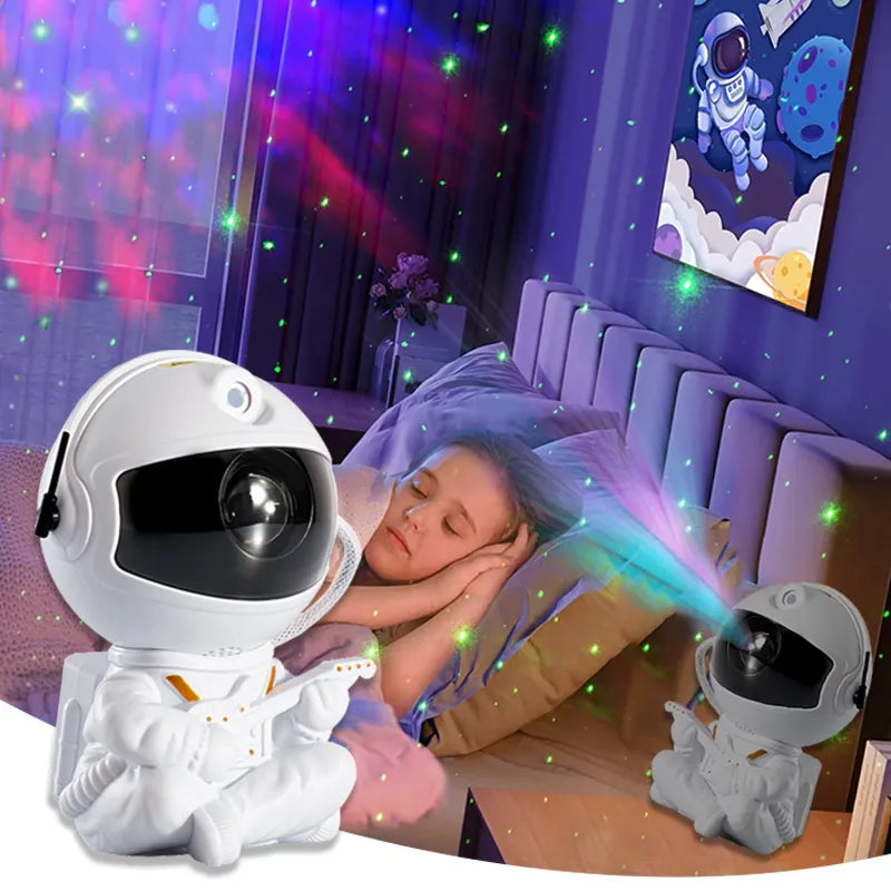 Astronauta Projetor da Galáxia - Transforme Seu Quarto em um Céu Estrelado - Decora Byte