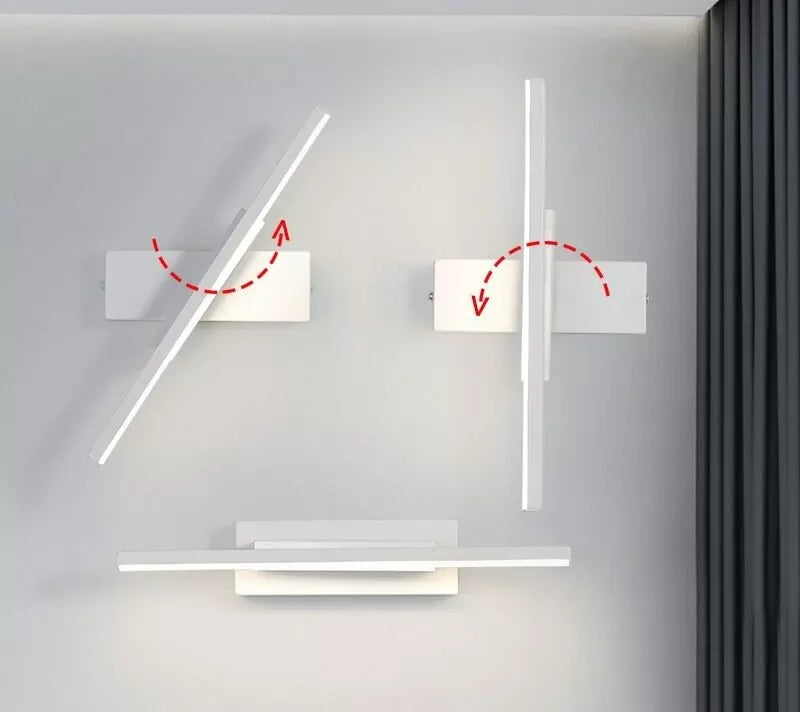 Luminária de Parede para Quarto Moderna Rotativa - Iluminação Ajustável em 330° com Design Elegante - Decora Byte