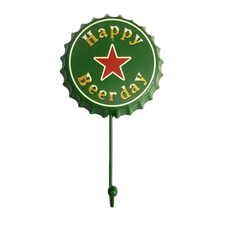 Gancho de Parede Retro Decorativo de Cerveja - Estilo Único para Organização e Decoração - Decora Byte