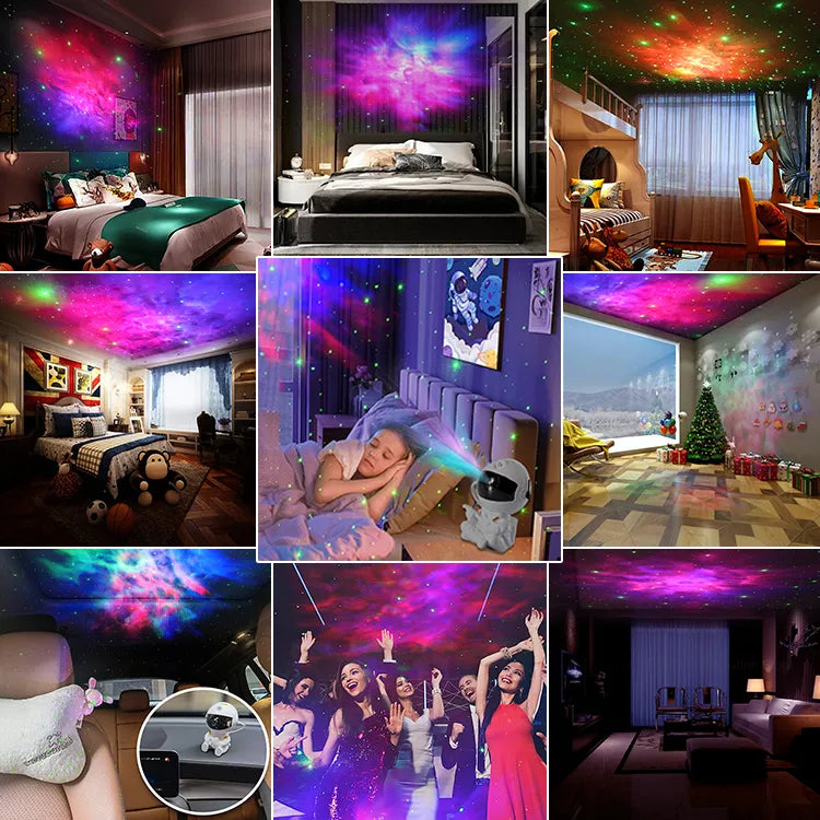 Astronauta Projetor da Galáxia - Transforme Seu Quarto em um Céu Estrelado - Decora Byte