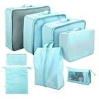 Kit 8 Bolsas Organizadoras à Prova D'Água para Viagem - Otimize o Espaço da Sua Mala com Praticidade - Decora Byte