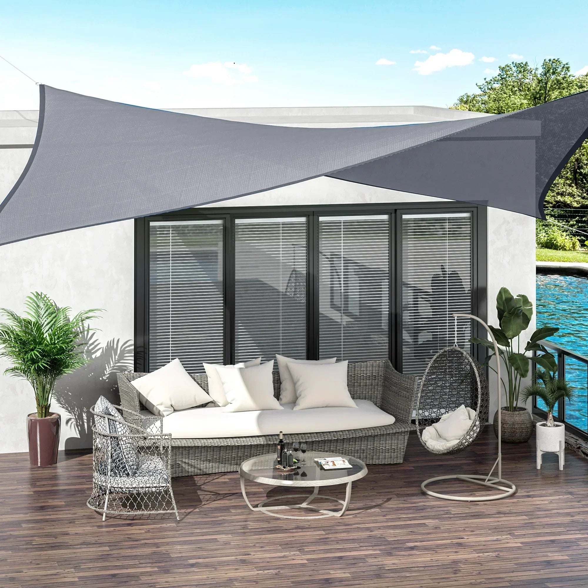 Tela Toldo Shade 90% Sombra com Proteção UV - Leve, Durável e Impermeável - Decora Byte