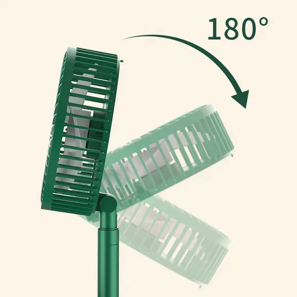 Ventilador Portátil Silencioso e Recarregável com Controle Remoto - Compacto, Dobrável e Econômico - Decora Byte