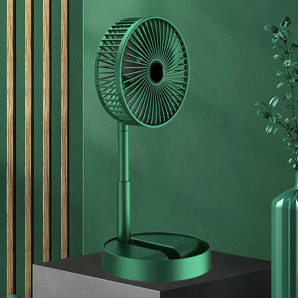 Ventilador Portátil Silencioso e Recarregável com Controle Remoto - Compacto, Dobrável e Econômico - Decora Byte