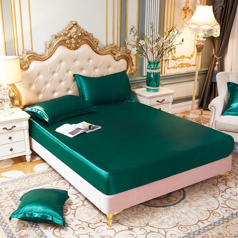 Conjunto LuxPink - Jogo de Lençol em Seda Cetim + Fronhas - Conforto, Estilo e Ajuste Perfeito - Decora Byte